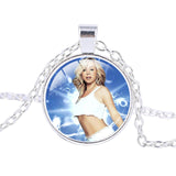 Mariah Carey pendant Mariah Carey Singer photo charm necklace Glass Round Dome Silver plated pendant trendy Chokers jewelry