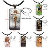 For Women Party Gift Singer Mariah Carey Glass Pendant Galaxy Pendant Necklace Women Steel Plated Necklaces Jewelry