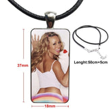 For Women Party Gift Singer Mariah Carey Glass Pendant Galaxy Pendant Necklace Women Steel Plated Necklaces Jewelry