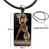 For Women Party Gift Singer Mariah Carey Glass Pendant Galaxy Pendant Necklace Women Steel Plated Necklaces Jewelry