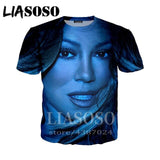 LIASOSO t-shirt 3D print Men women Mariah Carey star Anime streetwear top t shirt Harajuku clothes punk tshirt Short Sleeve E442