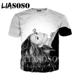 LIASOSO t-shirt 3D print Men women Mariah Carey star Anime streetwear top t shirt Harajuku clothes punk tshirt Short Sleeve E442