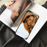 HOUSTMUST Mariah Carey Black Soft Phone Case Cover For iPhone 8 8plus XSmax XR XS 7 7plus 6 6s 6plus 5 5s Phone Case cover Shell